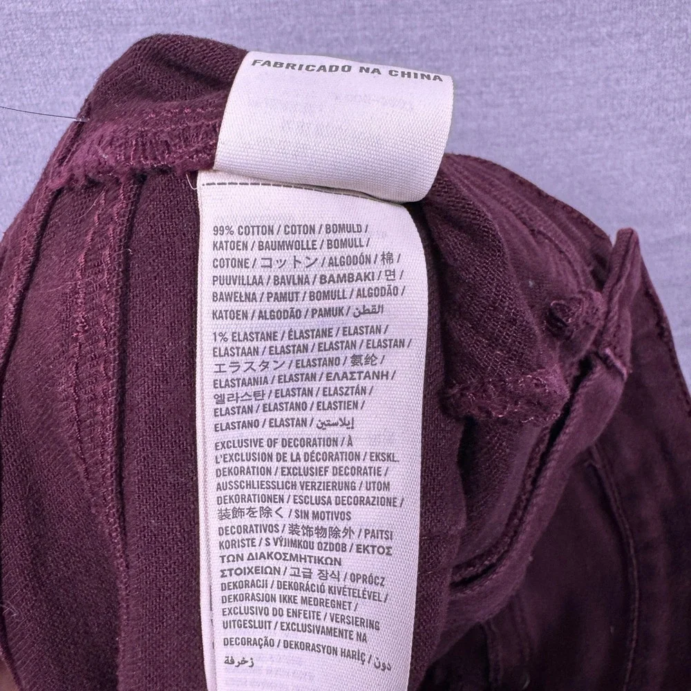 Abercrombie Fitch Purple Maroon Skinny Jeans Women's Size 6R Waist 28 Length 29 - Picture 4 of 11